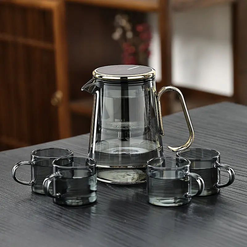 Magnetic Lid Glass Teapot