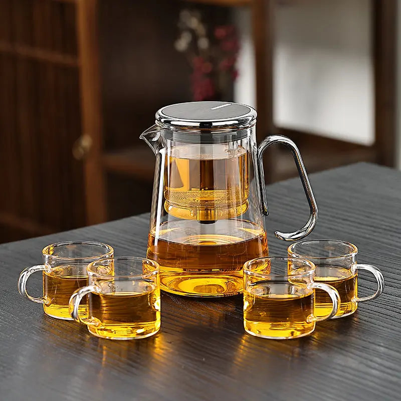 Magnetic Lid Glass Teapot