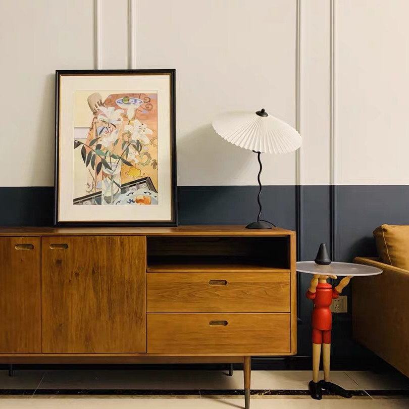 Amber Glass Sculptural Table Lamp