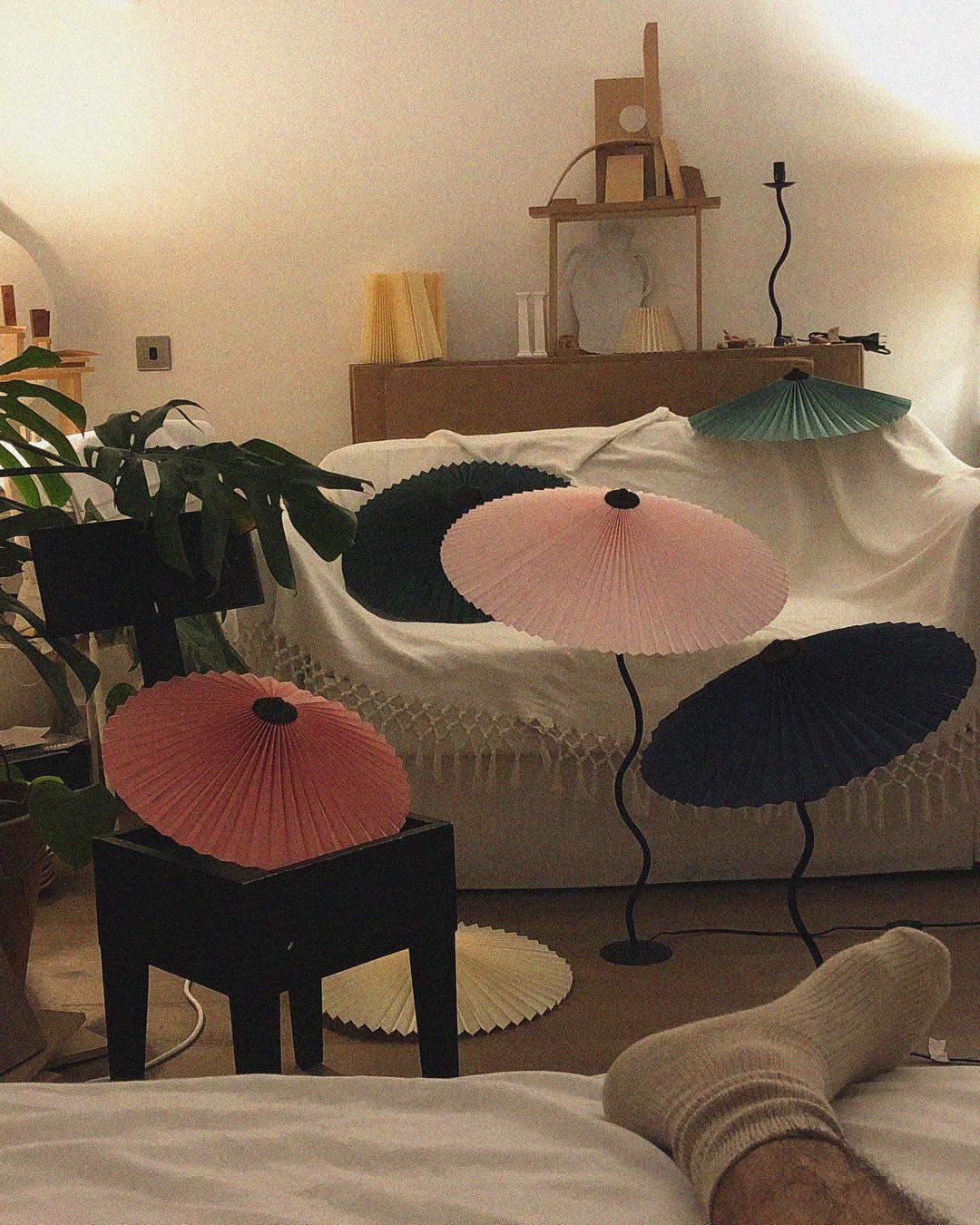 Amber Glass Sculptural Table Lamp