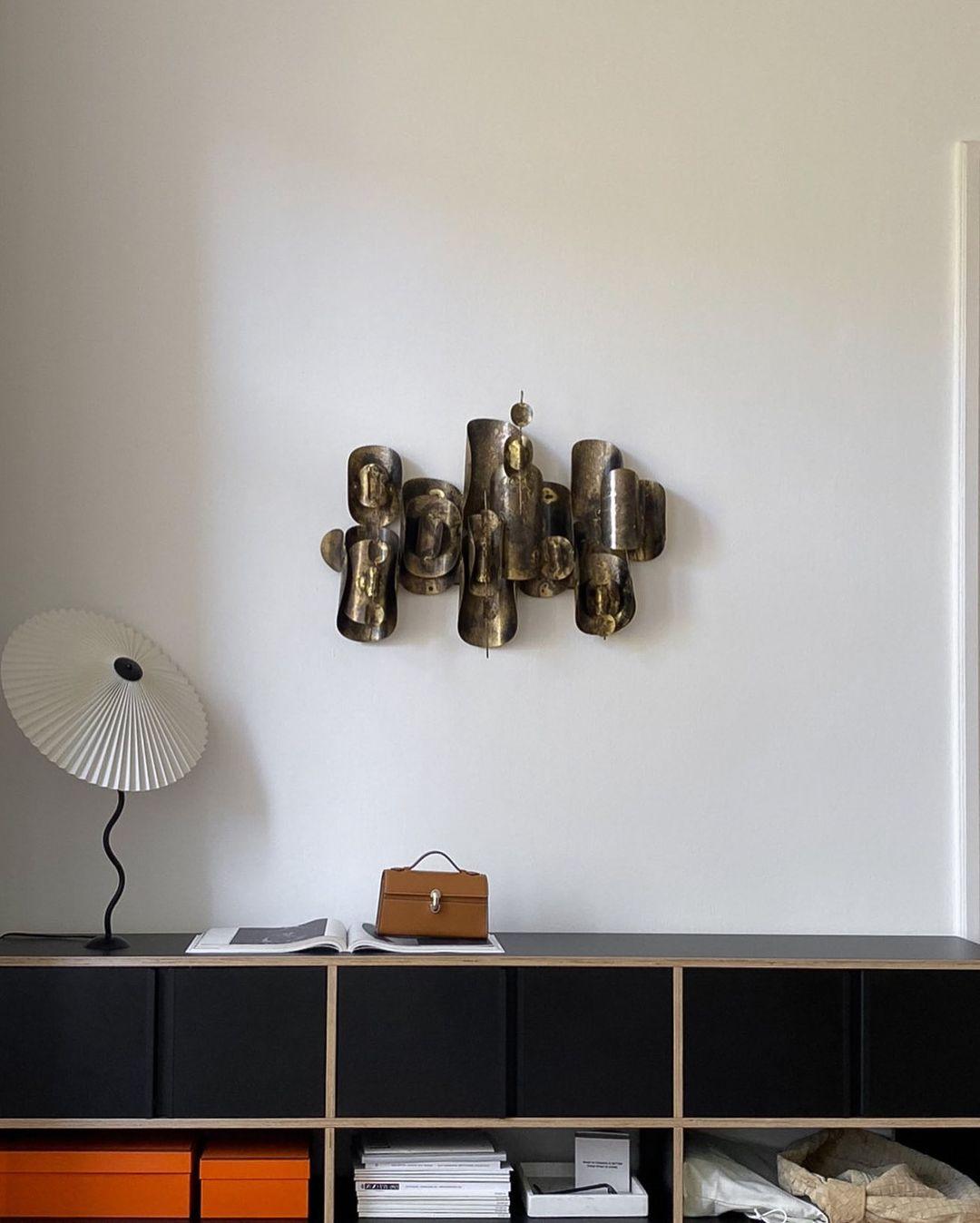 Amber Glass Sculptural Table Lamp