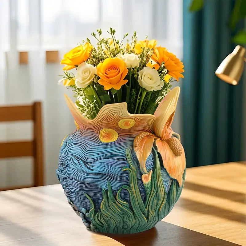 Starry Night Ceramic Flower Vase