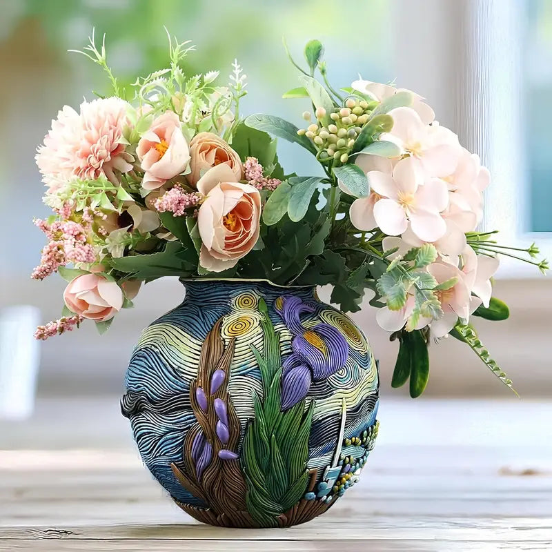 Starry Night Ceramic Flower Vase