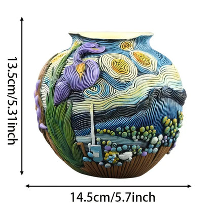 Starry Night Ceramic Flower Vase