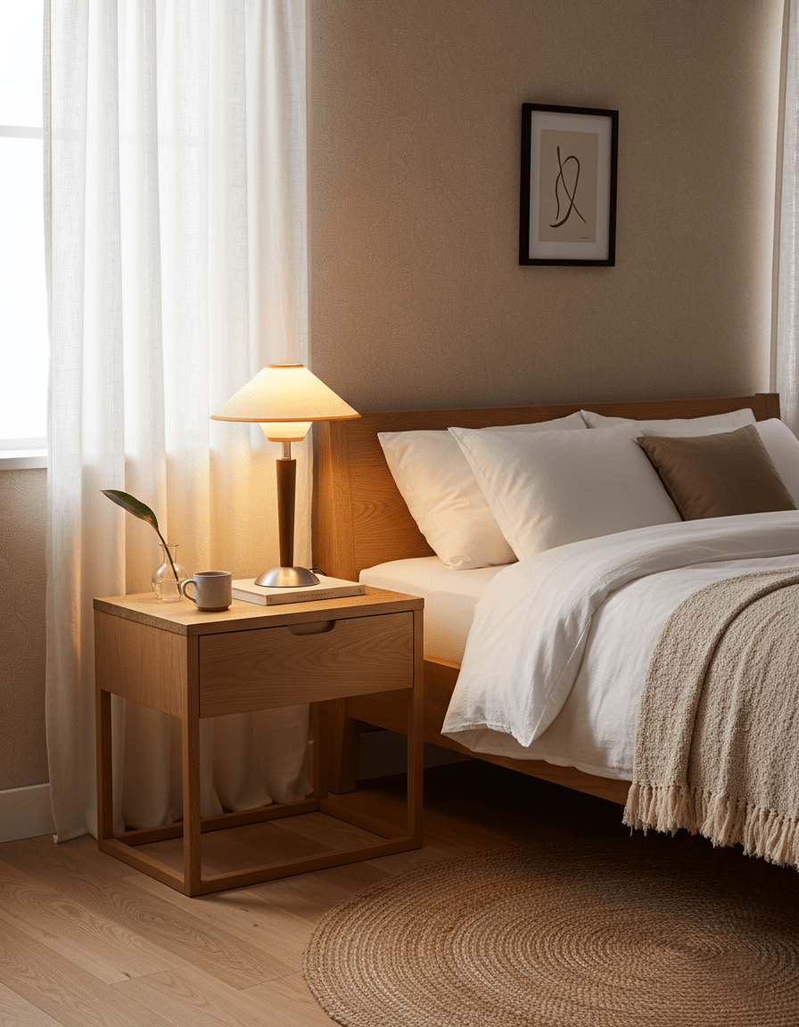 Wooden Stem Classic Table Lamp