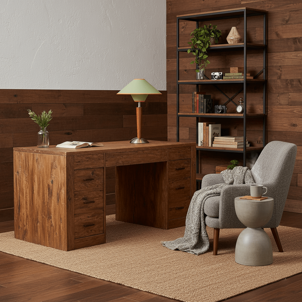 Wooden Stem Classic Table Lamp