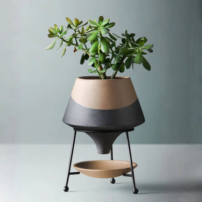 Terracotta Teardrop Planter with Saucer