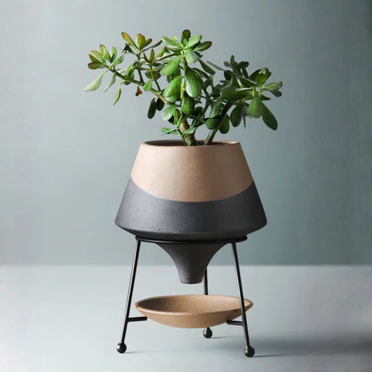 Terracotta Teardrop Planter with Saucer