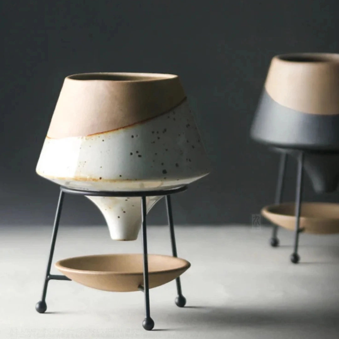 Terracotta Teardrop Planter with Saucer