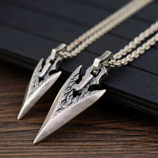 Ullr Arrowhead Pendant Necklace – 925 Sterling Silver