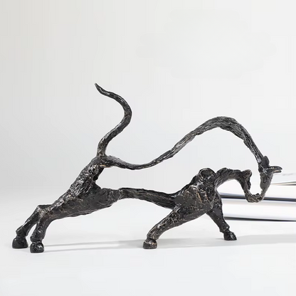 ArtZ® Modern Geometric Bull Sculpture Iron Bull Sculpture