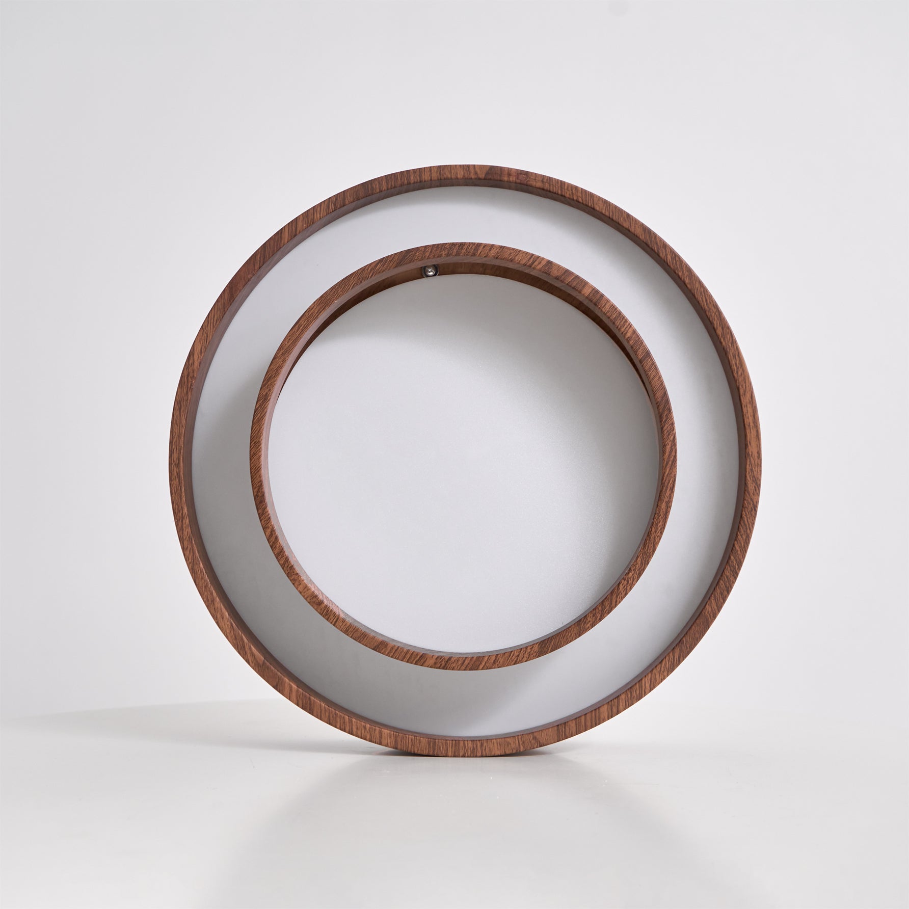 Wood Trim Flush Mount Ceiling Light