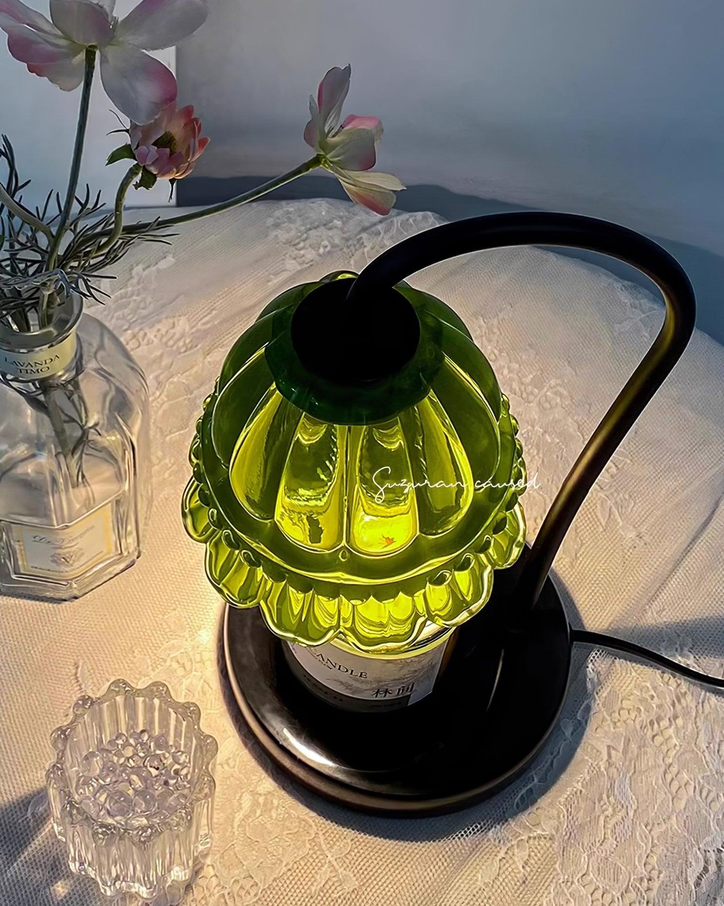 Glass Dome Tabletop Candle Warmer Lamp