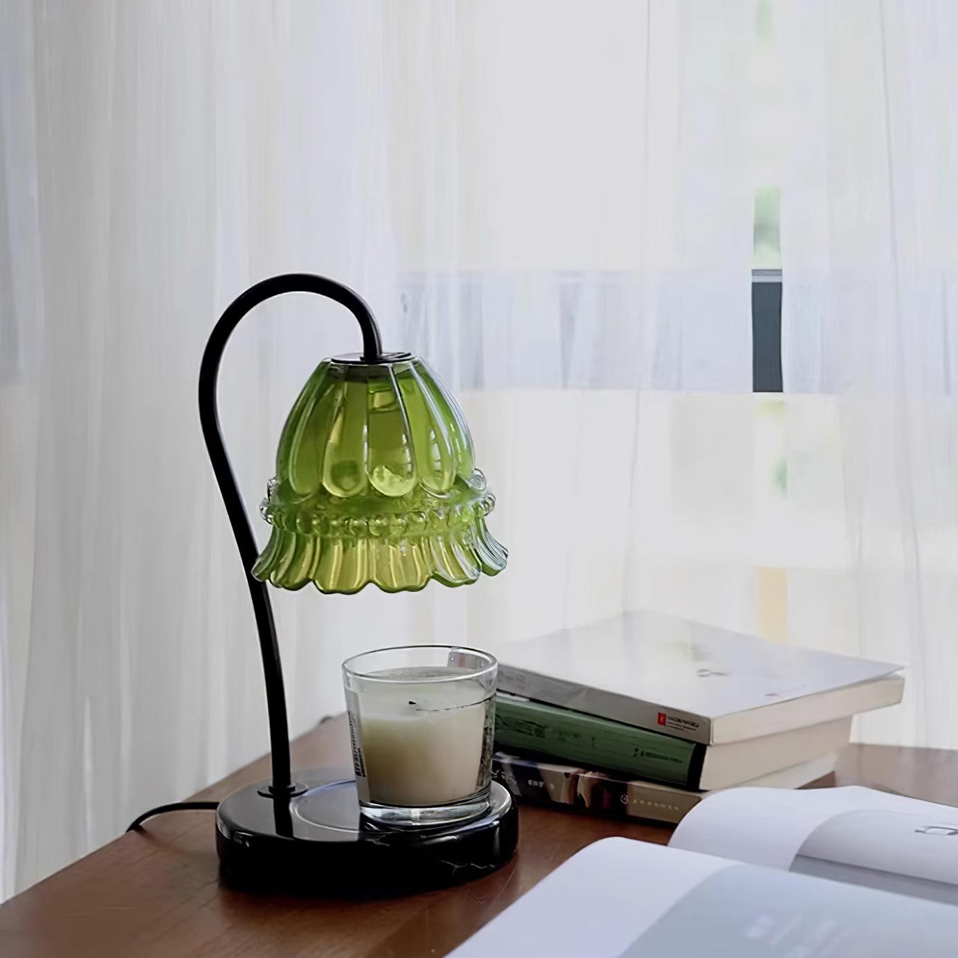 Glass Dome Tabletop Candle Warmer Lamp