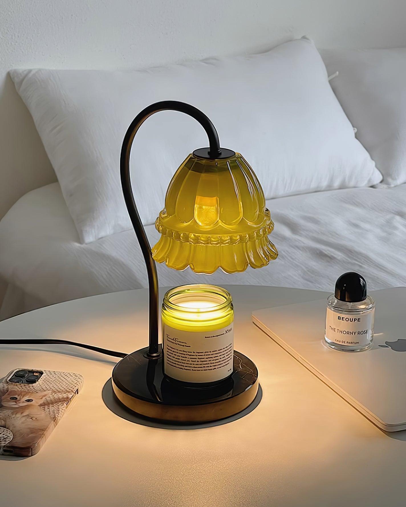 Glass Dome Tabletop Candle Warmer Lamp