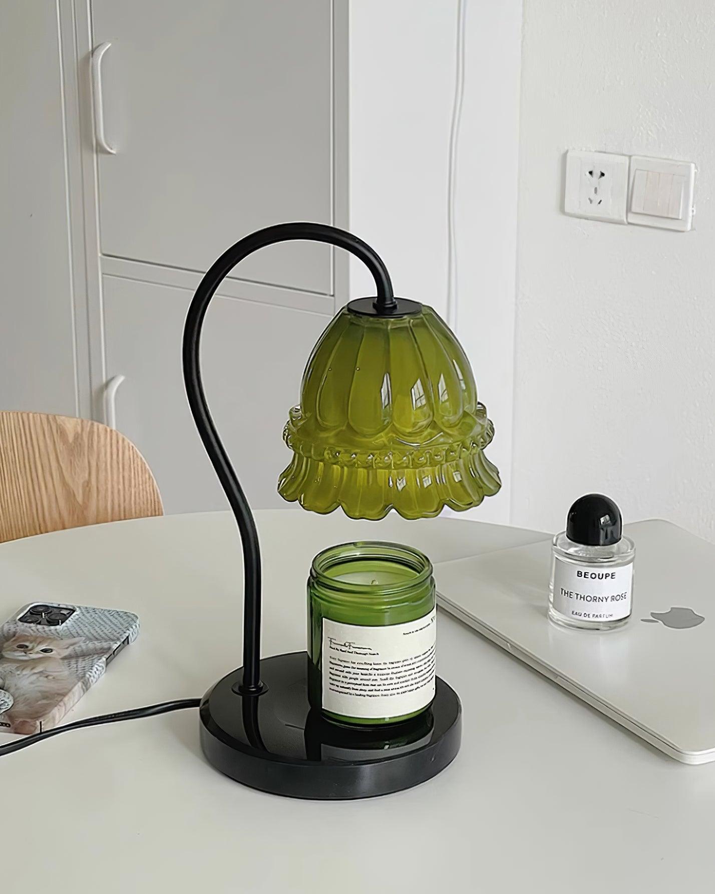 Glass Dome Tabletop Candle Warmer Lamp