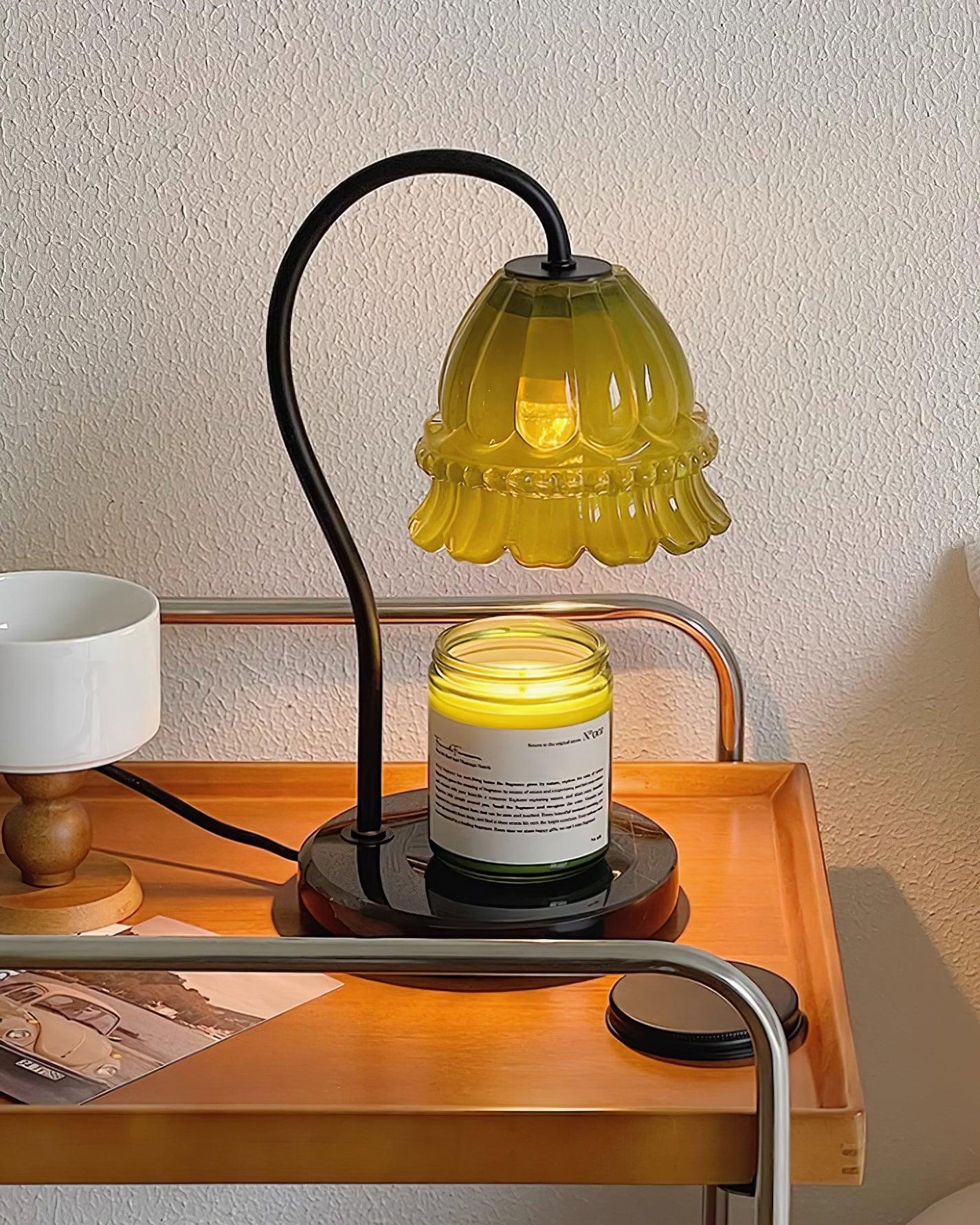 Glass Dome Tabletop Candle Warmer Lamp