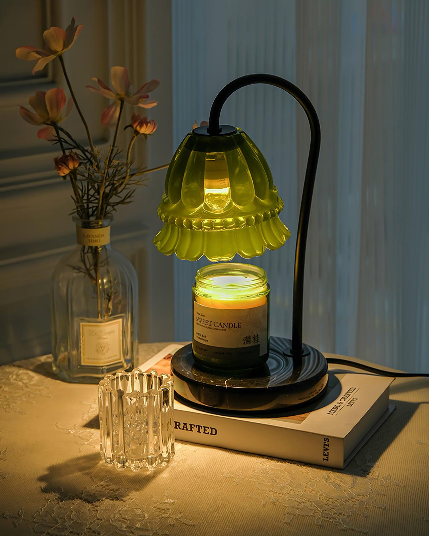 Glass Dome Tabletop Candle Warmer Lamp
