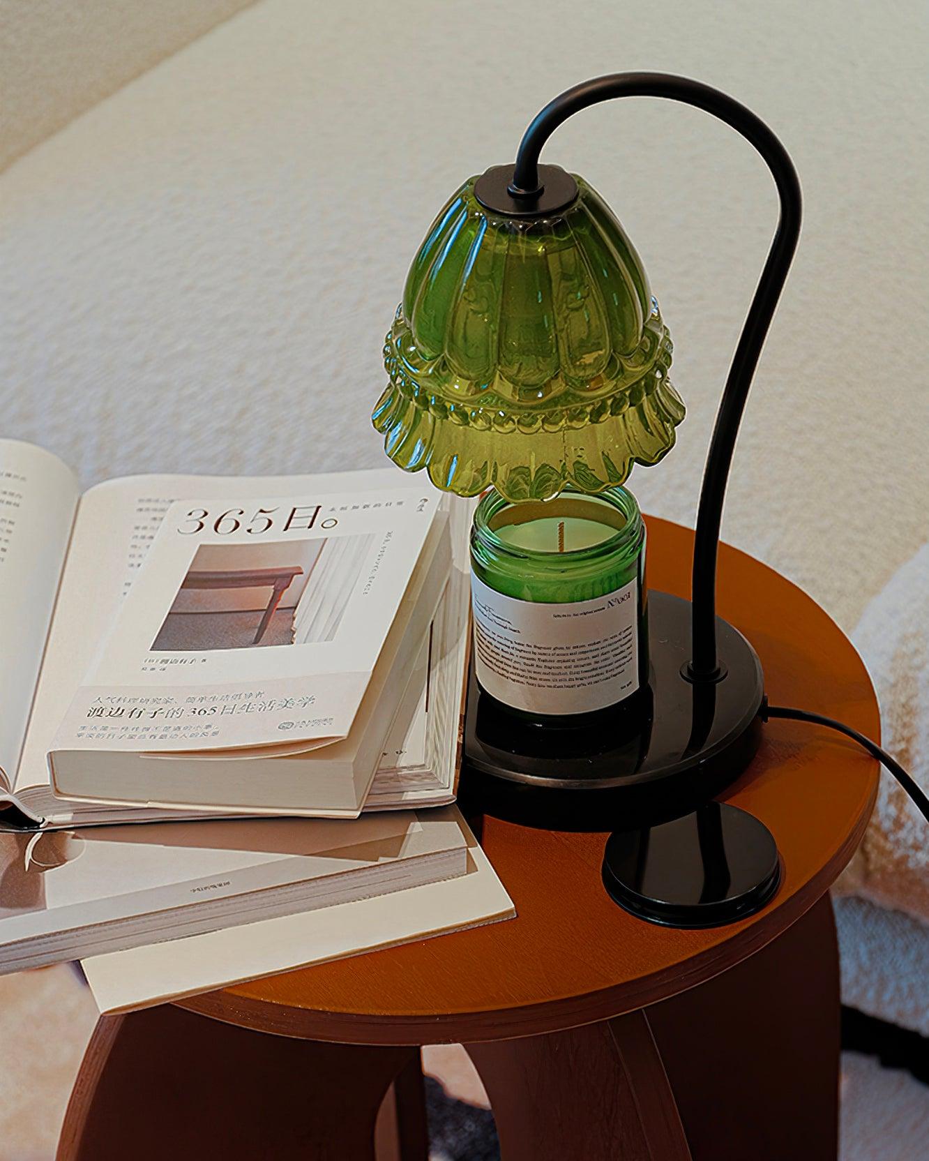 Glass Dome Tabletop Candle Warmer Lamp
