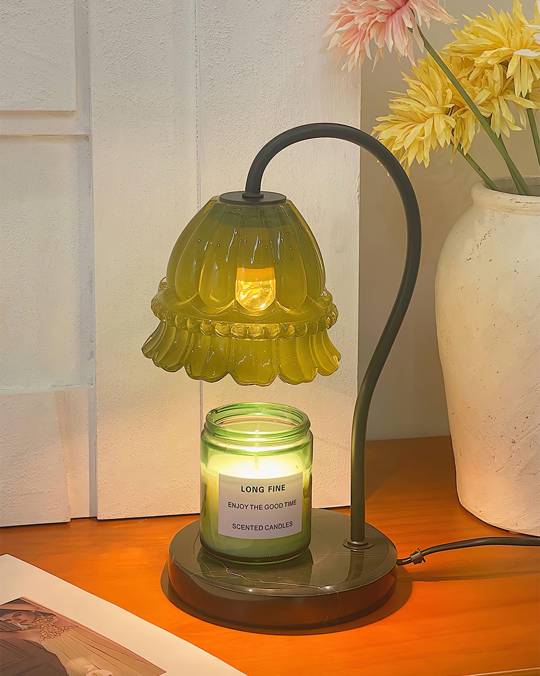 Glass Dome Tabletop Candle Warmer Lamp