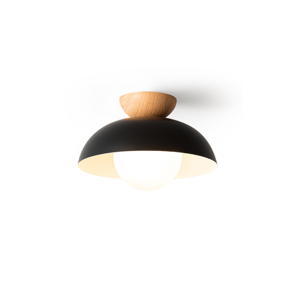 Black Dome Flush Mount Ceiling Light