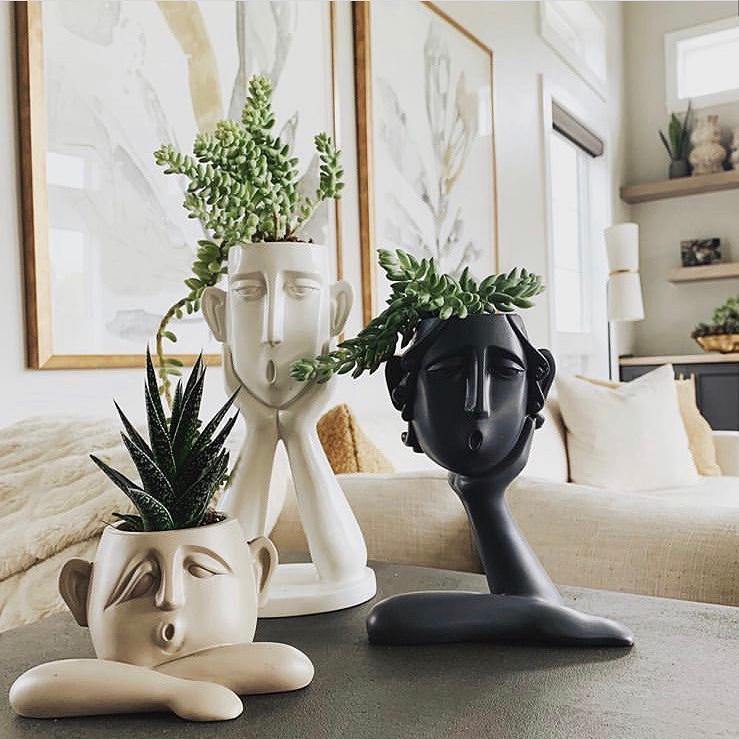 Classical Bust Planter Pot Set