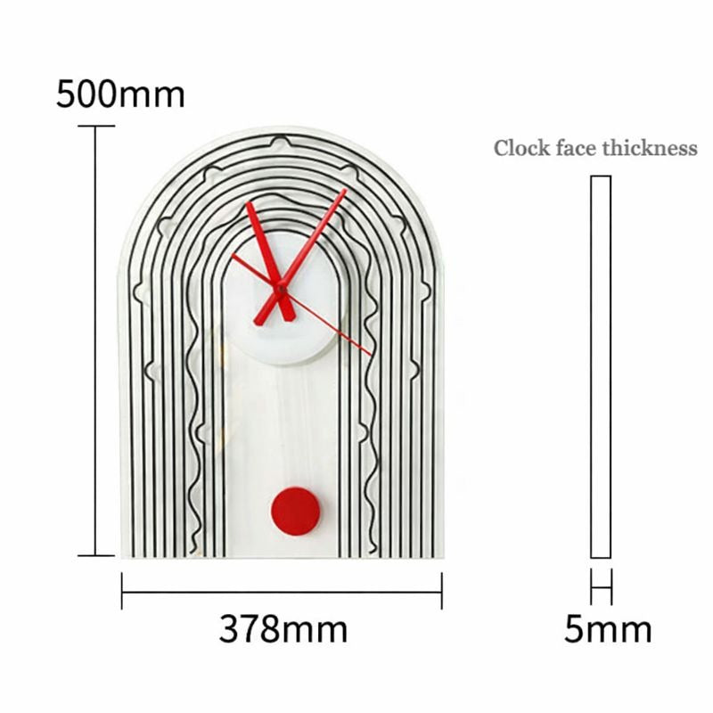 Curved Hook Accent Wall Clock