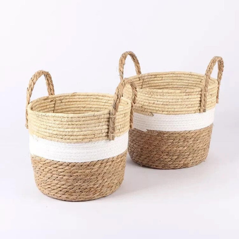 Woven Seagrass Storage Basket - Eco-Friendly Laundry Hamper for Organizing 2
