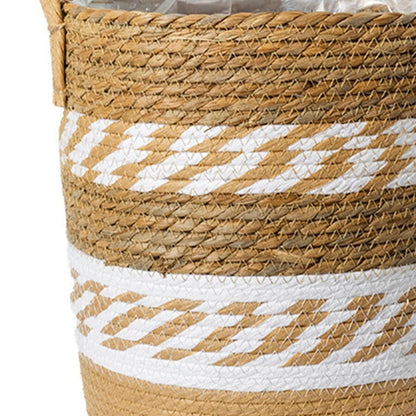Woven Seagrass Storage Basket - Eco-Friendly Laundry Hamper for Organizing 5