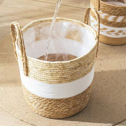 Woven Seagrass Storage Basket - Eco-Friendly Laundry Hamper for Organizing 9