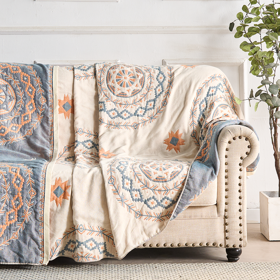 Serene Mandala Throw Blanket | Intricate Geometric Pattern