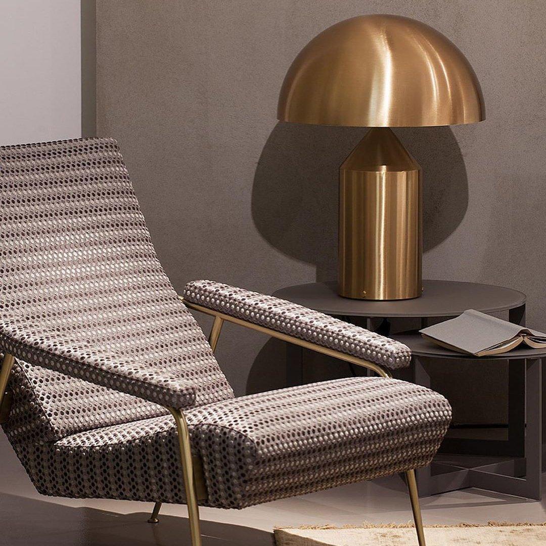 Brushed Metal Dome Table Lamp