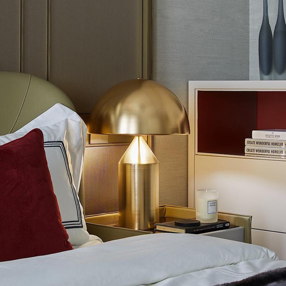 Brushed Metal Dome Table Lamp