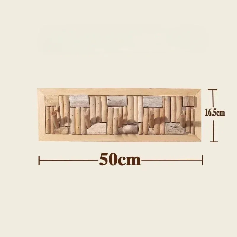 Wood Peg Rail Wall Coat Rack