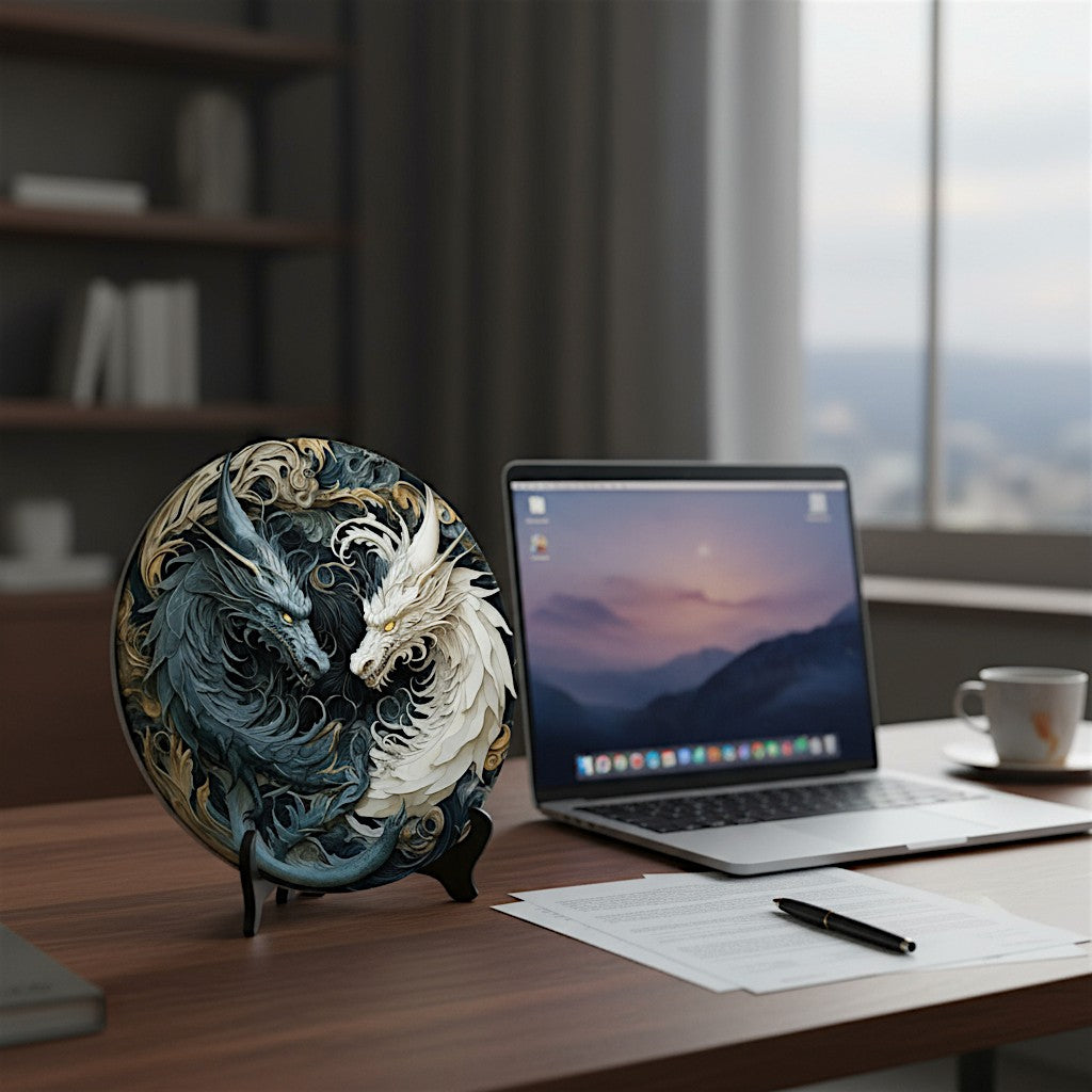 Balance of Shadows 2D Aluminum Wall Plaque