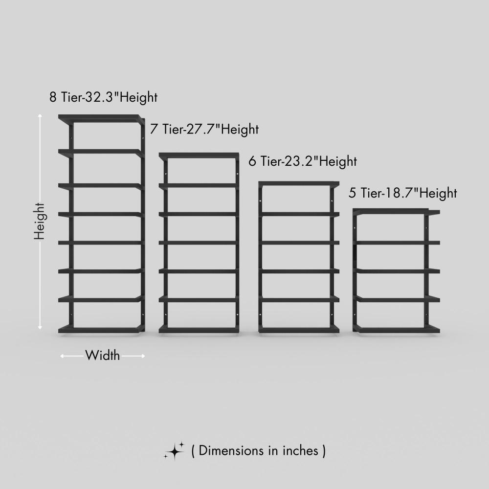 Shared size guide showing towel rack dimensions and scale references for compatible variants.
