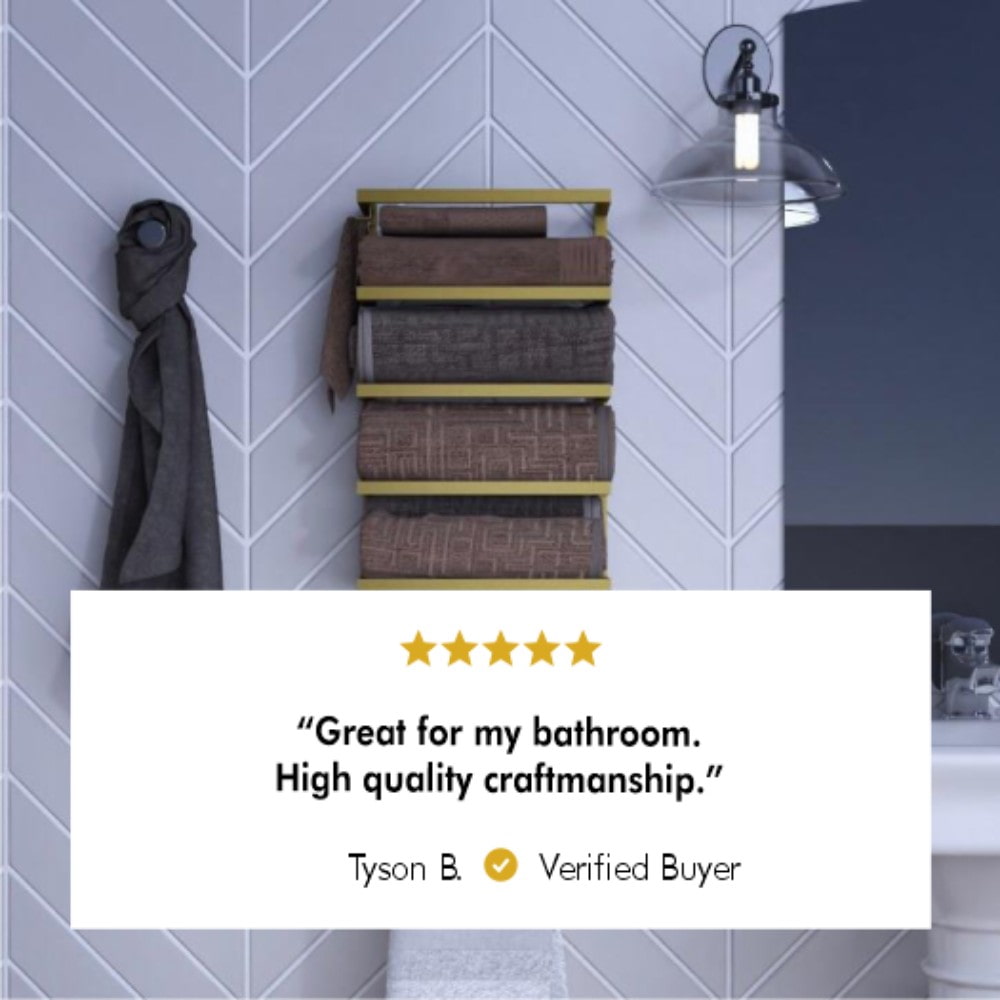 Bath Towel Rack mounted in a modern bathroom setting.