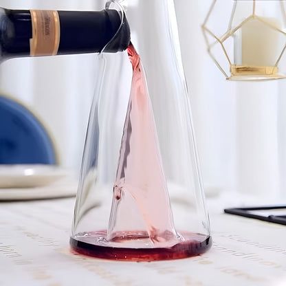 Aerating Red Wine Decanter | Glass Carafe with Stylish Waterfall Top