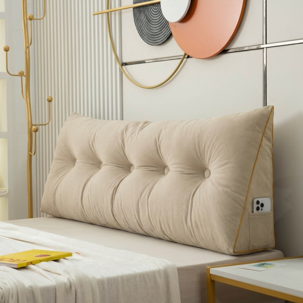 Chic Angled Wedge Pillow | Decorative Bed Support