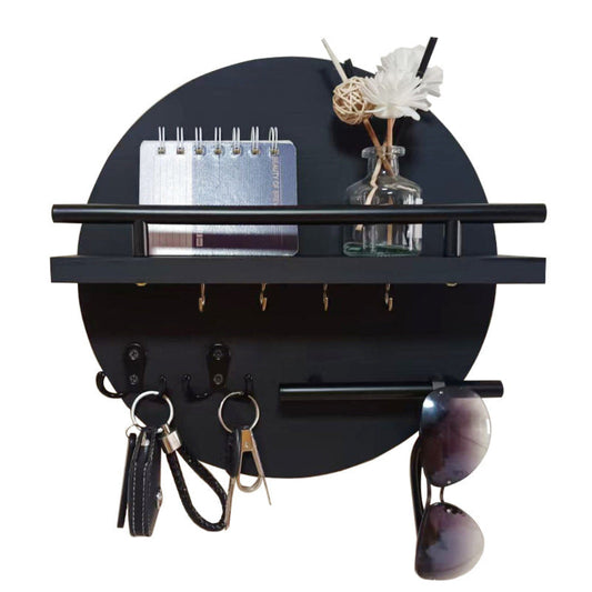 Circular Wooden Key Rack | Eco-Friendly Stylish Wall Organizer