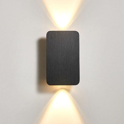 Minimalist LED Wall Sconce | Flat Metal Rectangle