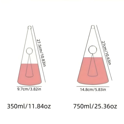 Aerating Red Wine Decanter | Glass Carafe with Stylish Waterfall Top