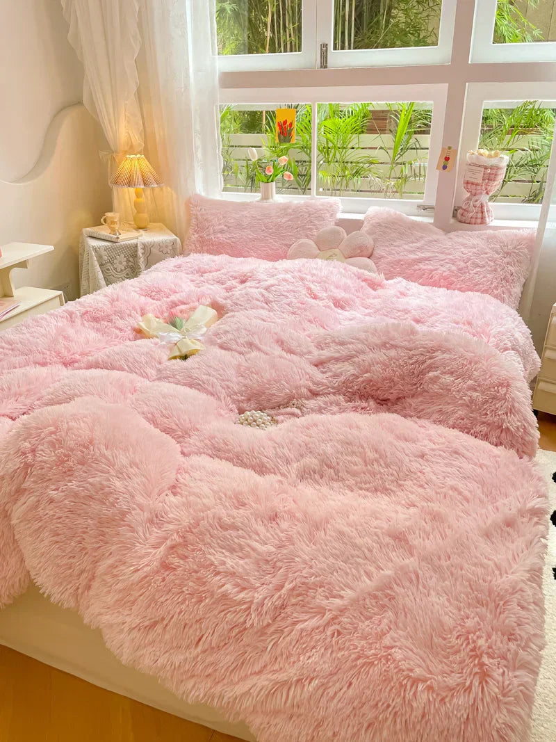 Candy-Coloured Soft Duvet Cover - FluffCandy-Dark Grey-1.5m bed-State of Style