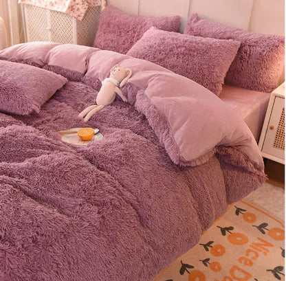Candy-Coloured Soft Duvet Cover - FluffCandy-Dark Grey-1.5m bed-State of Style