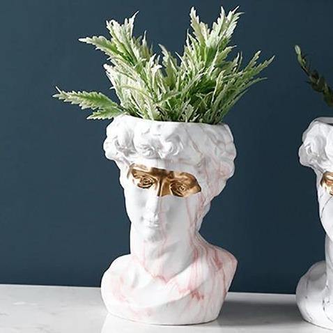 Classical Bust Ceramic Planter Pot