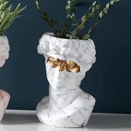 Classical Bust Ceramic Planter Pot