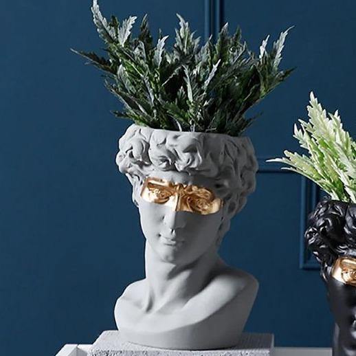 Classical Bust Ceramic Planter Pot
