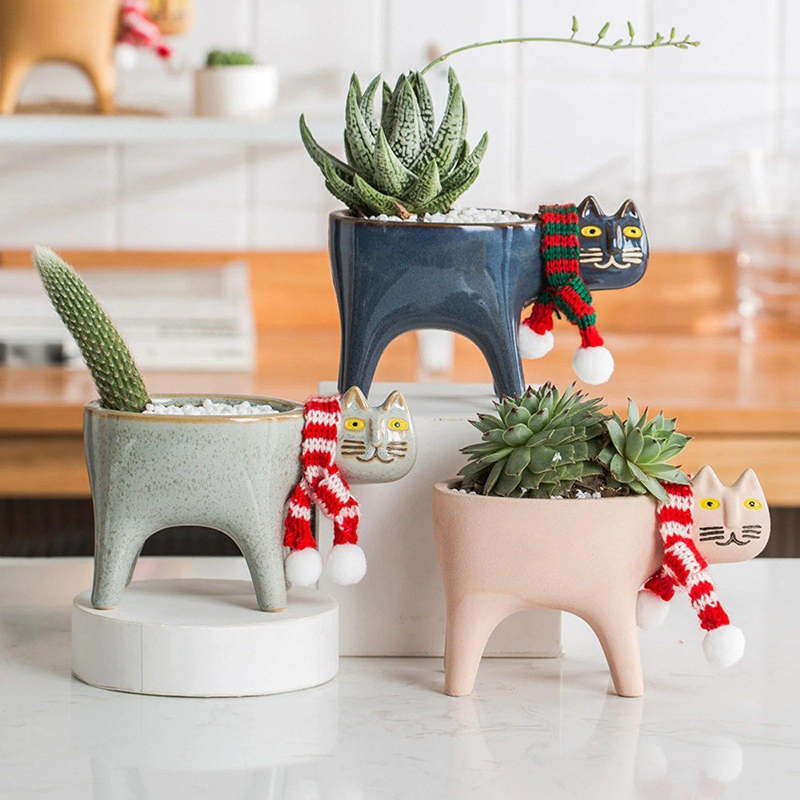 Animal Figure Ceramic Planter Pot