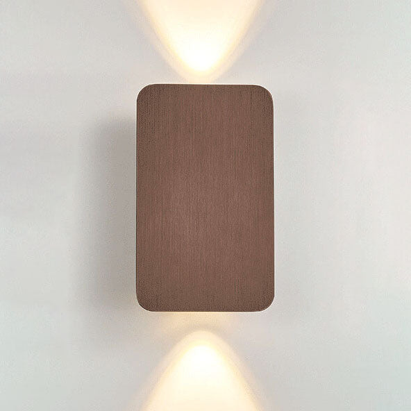 Minimalist LED Wall Sconce | Flat Metal Rectangle