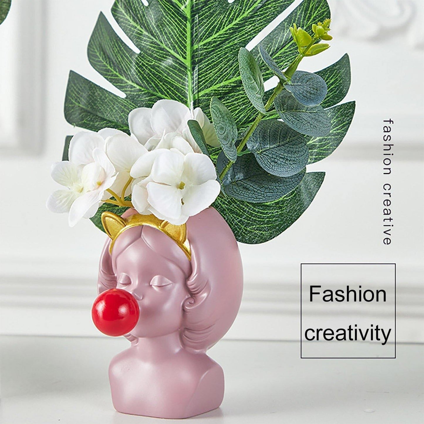 Pop Art Bubble Girl Planter Vase